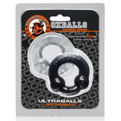 Oxballs Oxballs ULTRABALLS 2 Pack Cockring Black-Clear
